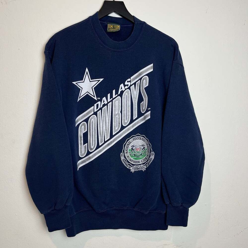 Vintage Vtg 1990s 90s NFL Dallas Texas Cowboys Blue Sweatshirt L Large Y2K 80s
